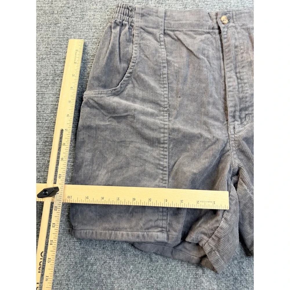 Vintage JJS Corduroy Shorts Mens 32 Gray Cotton Heavyweigh Hiking Workwear Kenya